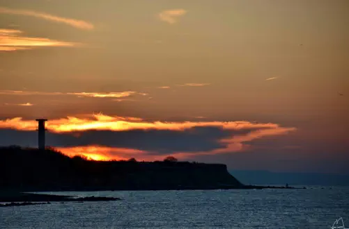 Sonnenuntergang über der Steilküste